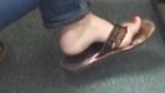 Candid flip flops shoeplay